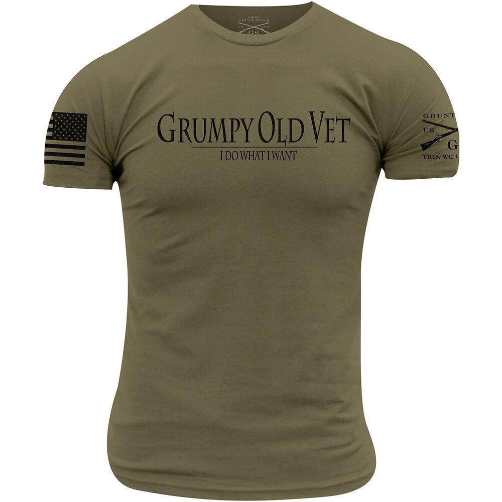 

Зеленая футболка унисекс в стиле Grunt Grumpy Old Vet в стиле милитари S
