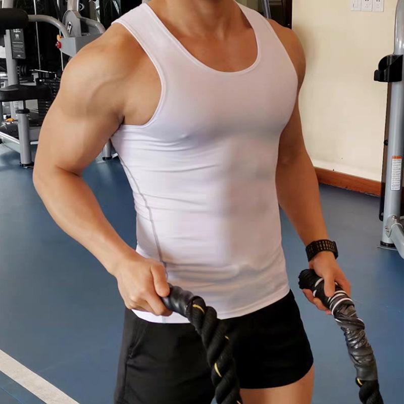 Chaleco de Entrenamiento para Hombre de Secado Rápido y Alta Elasticidad - Capa Base Transpirable que Absorbe el Sudor para Correr y Baloncesto