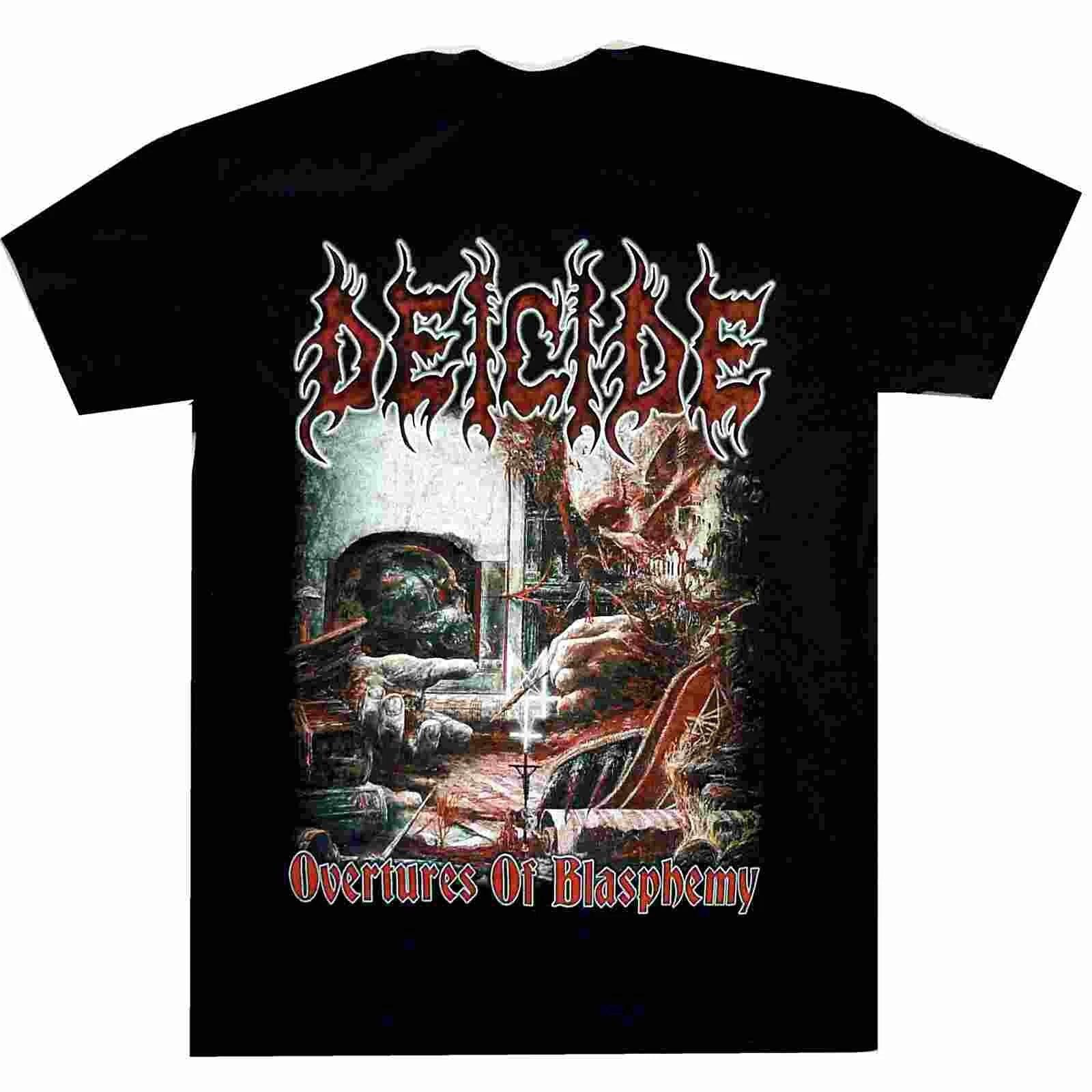 

2025 Summer Deicide Overtures of Blasphemy Black T-Shirt Cotton Short Sleeve T-shirt Unisex Cotton Short Sleeve High Street Top 4XL