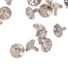 50 Stück Strass-Nieten, Nieten, Knöpfe zum Nähen, Basteln, 7 mm, Silber