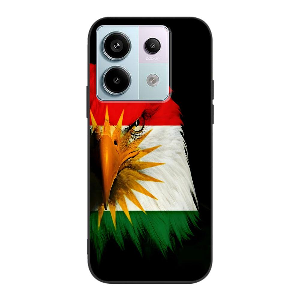 Kurdistan Flag Art Case for Xiaomi Redmi 10 10C 9C 9A 9i 9 Prime 9T 12 12C 10A K40 Pro Black Soft TPU Mobile Phone Bag Cover