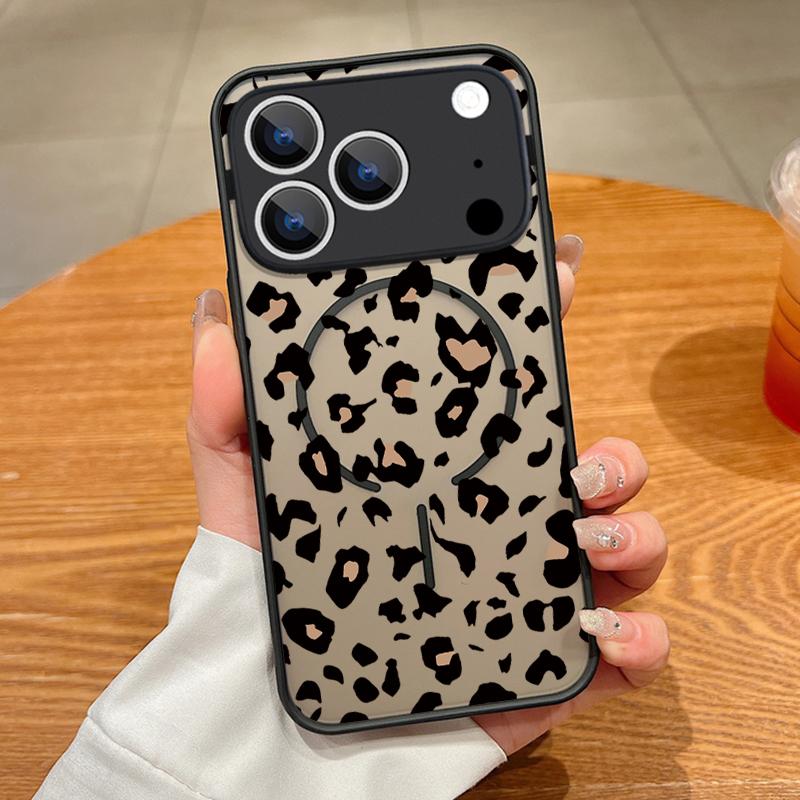 

Milk Cow Leopard Pattern Magnetic Phone Case For iPhone 17 16 Pro 15 14 13 Pro Max 17e For Magsafe Wireless Charge TPU PC Cover iPhone17