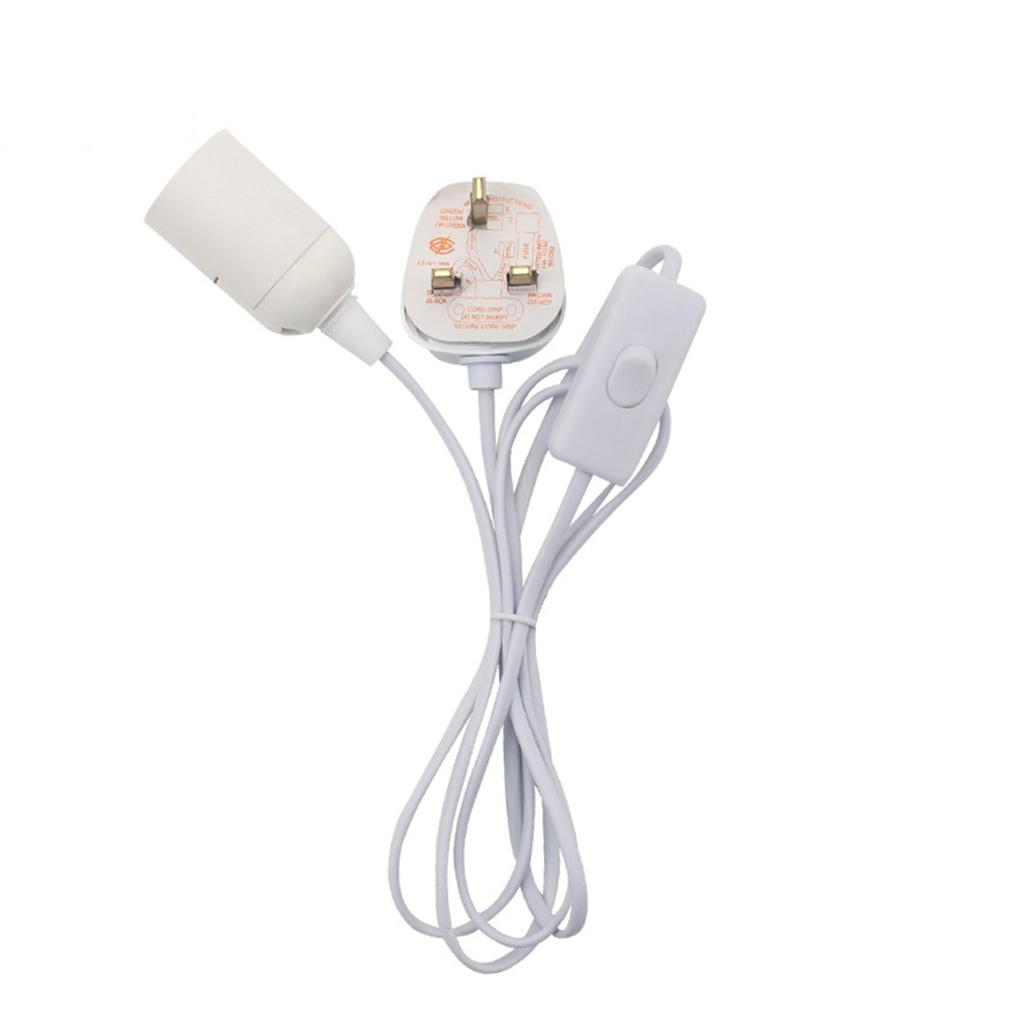 EU/US/UK Plug Lamp Base Holder Power Cord Cable 1.8m E26 Hanging Pendant LED Fixture Lamp Bulbs Socket Cord Adapters With Switch