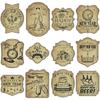 Confezione da 12 Pezzi Adesivi Decorativi per Bottiglie di Vino Vintage Felice Anno Nuovo Etichette Adesive per Bottiglie per Identificazione Varietà di Vino