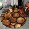 Latest 3D Color Wood Grain Lines Round Area Rug Carpet Rug for Living Room Bedroom Sofa Child Playroom Decor Pet Non-slip Gift