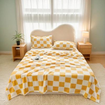 Flauschige karierte Flanelldecke Schlafzimmer Sofa Überwurfdecke Reise Camping Weiche karierte multifunktionale Decken für vier Jahreszeiten