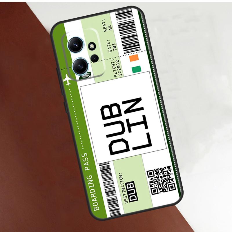 Boarding Pass Ticket Case For Xiaomi Redmi Note 14 10 11 12 13 15 Pro Plus Cover For Redmi 15 14C 10C 12C 13C 15C