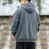 Men's Casual Hooded Zip-Up Jacket - Warm & Loose Fit for Autumn/Winter