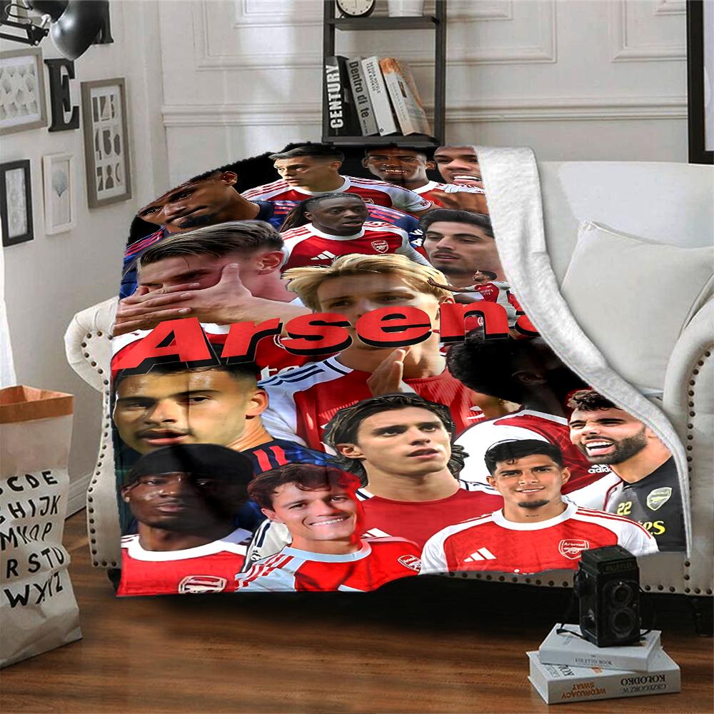 Arsenals Determination printed flannel breathable and warm blanket, a stylish home gift, suitable for home, office and bedspread use. 0713a28