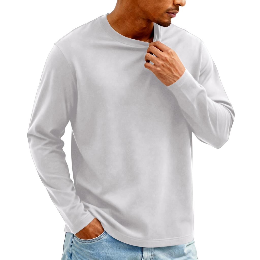 Men's Knit -Neck Long Sleeve T-Shirt | Fashion Casual Pullover For Daily & Weekend Wear