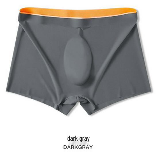 Ultra-Thin Men s Ice Silk Seamless Boxer Briefs - One-Piece, Plus Size, Solid Color 4XL