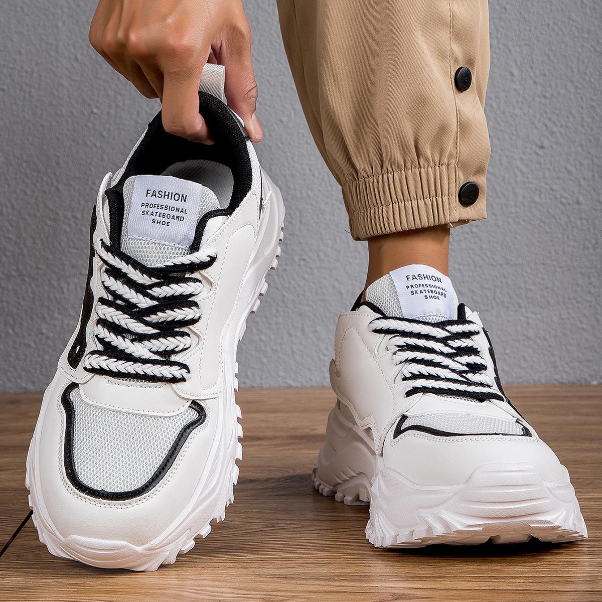 Men s Thick Sole Breathable Casual Dad Sneakers for All Seasons 45