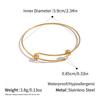 Yori Stainless Steel Knotted Sliding Bracelet for Women Non Tarnish Arrivals Fashion Gold Color Jewelry Accessories