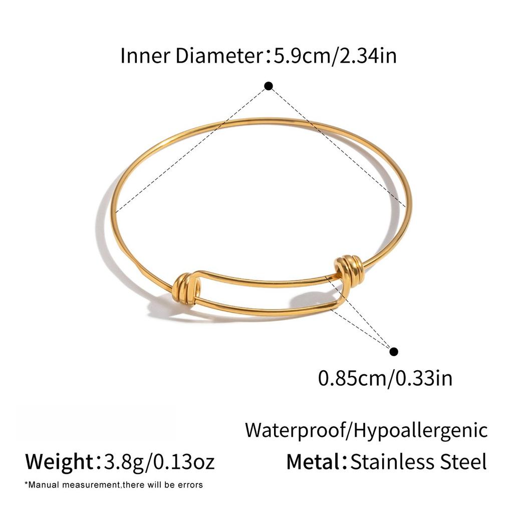 Yori Stainless Steel Knotted Sliding Bracelet for Women Non Tarnish Arrivals Fashion Gold Color Jewelry Accessories