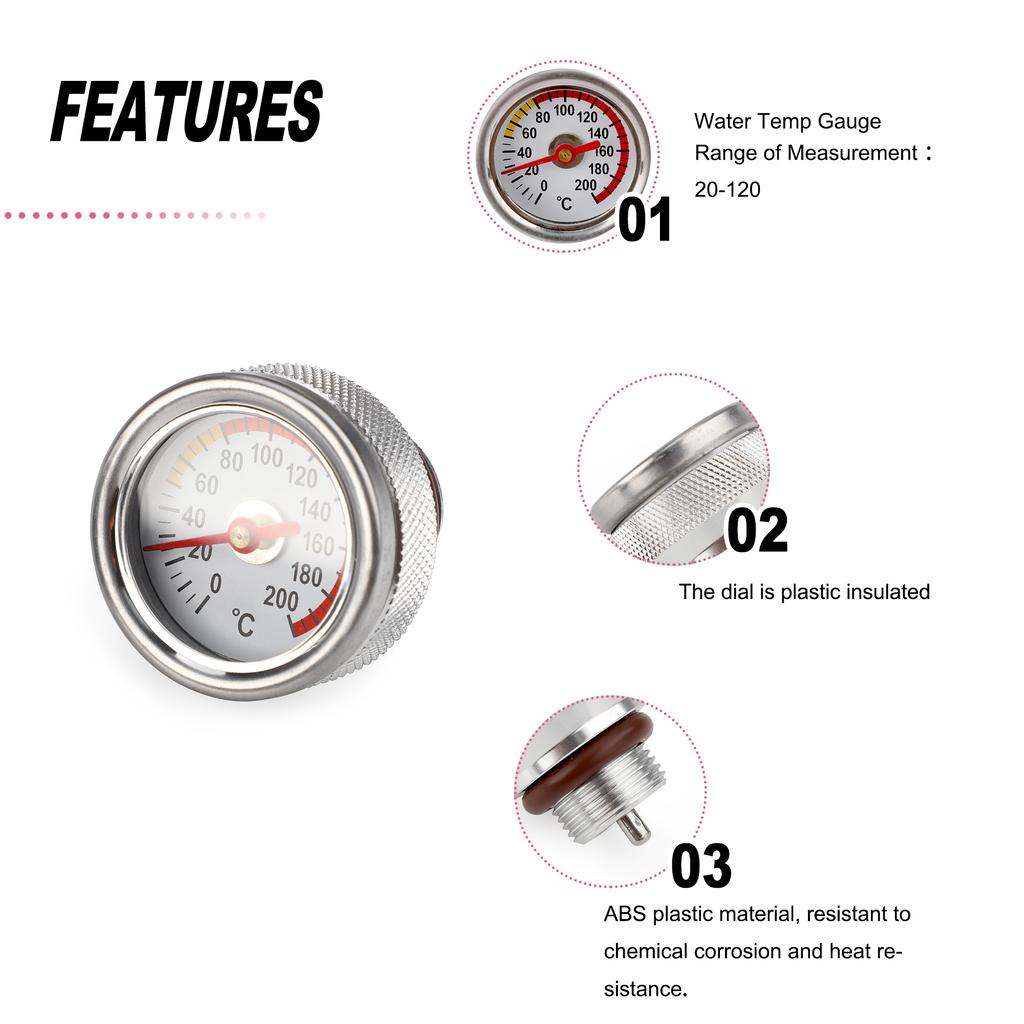 M20x1.5 Motorbike Oil Gauge Oil Temperature Gauge Engine Gauge Parts For Haojue TR300 / Harley-davidson X350 Moto Accessories
