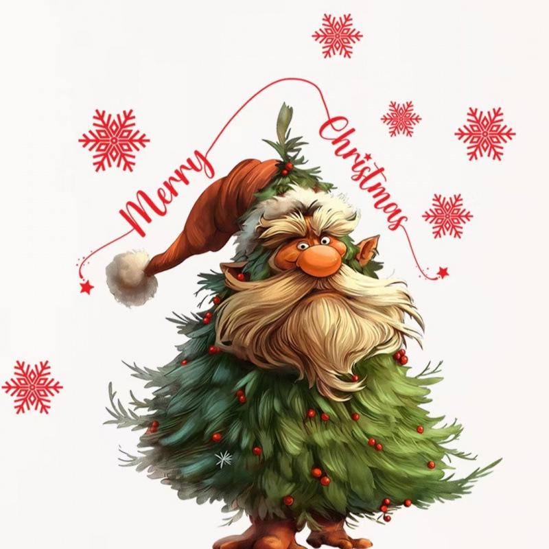 

Childlike Christmas Tree and Snowflake Decorative Stickers