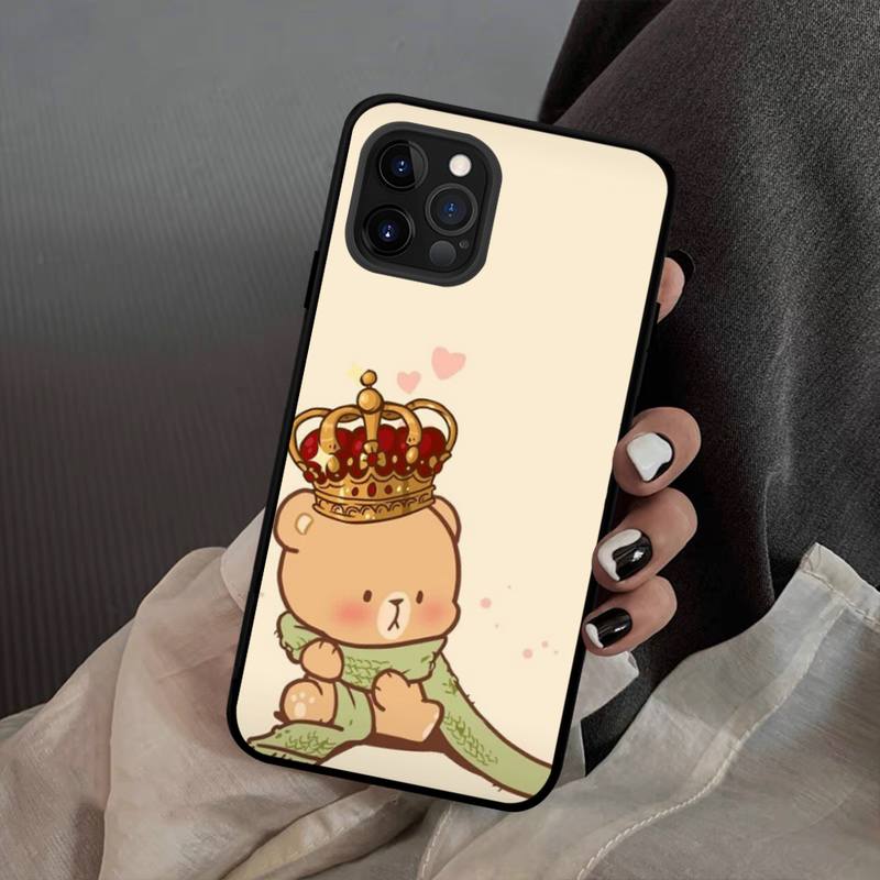 Niedliche Cartoon Bär Handyhülle Silikon Weich für iPhone 14 13 12 11 Pro Mini XS MAX 8 7 6 Plus X XS XR Hülle