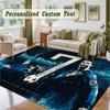 Crystal Velvet Square Rug Custom NameCristiano Ronaldo Pattern Non Slip Home Floor Decor Rug