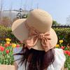 Elegant French Retro Straw Sun Hat for Women - Breathable, Wide Brimmed Beach Cap with Bowknot Design Outdoor Accessories|Elegant French Style