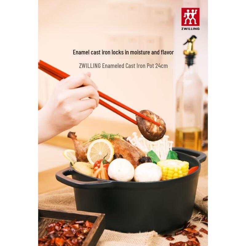 ZWILLING 24cm Round Cast Iron Enamel Pot