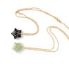 Hand-Wound Gold Natural Crystal Agate Pentagram Tiger Stone Star Necklace N583