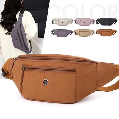 Spor Dış Mekan Bel Çantası Hafif Düz Renk Kadın Göğüs Çantası Çapraz Askılı Çanta
