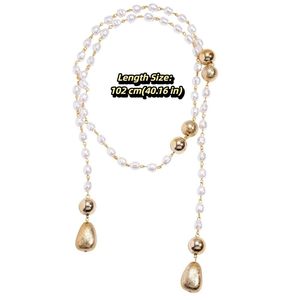 Fashionable Style Chain Necklace Luxury Design Pearl Bead Necklace  European Style