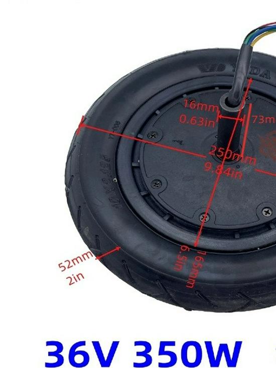 10-Inch 350W Brushless Electric Gyro Balance Scooter Wheel Hub Motor (36-48V)