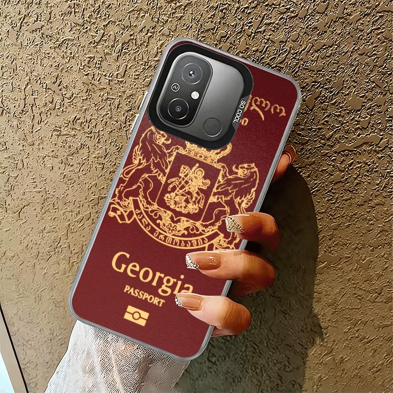 

Georgia Passport Flag Shockproof Phone Case for Xiaomi Poco X7 X6 X5 X3 Pro F7 Ultra M8 Redmi 15C 15 14C 13C 12C 10C 13 12 10 Xiaomi Poco X6