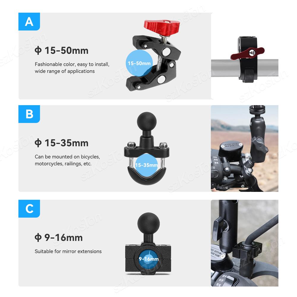 Motorradhalterung für Insta360 X3 X4 Actionkamera Lenkerhalterung für GoPro 12 DJI Insta360 X5 Unsichtbarer Selfie-Stick Kamerazubehör