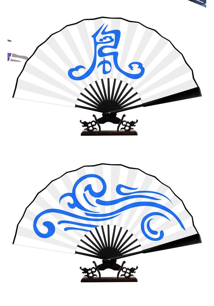 Heaven Official's Blessing Fengshi Qingxuan Folding Fan: Ancient Style Bamboo Fan for Men's Hanfu, Chinese Palace-Style Gift