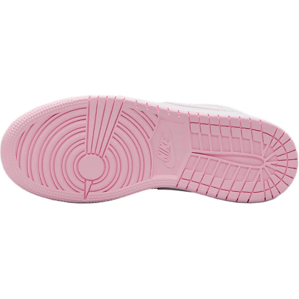 Air Jordan 1 Low GS Pink Foam Kids Sneakers Fire-Red White 553560-608