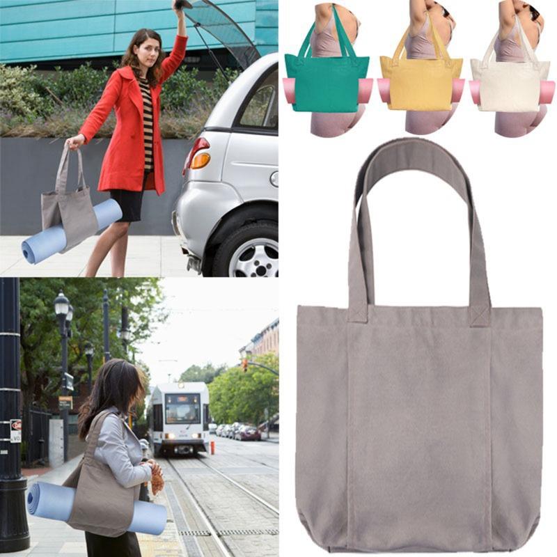 Multi‑Purpose Yoga Bag Yoga Mat Storage Tote Large Capacity Portable Canvas Storage Bag for Fitness Pilates Outdoor Exercise