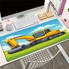 excavator Theme Mouse Pad, Non Slip Rubber Base, Multifunctional Office & Home Decor, Perfect for Workspace Personalization.