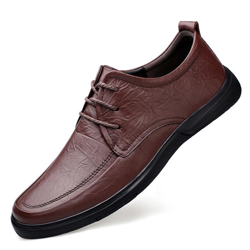 Men's Plus Size Genuine Leather Dress Shoes - Soft Sole & Upper, Sizes 37-47