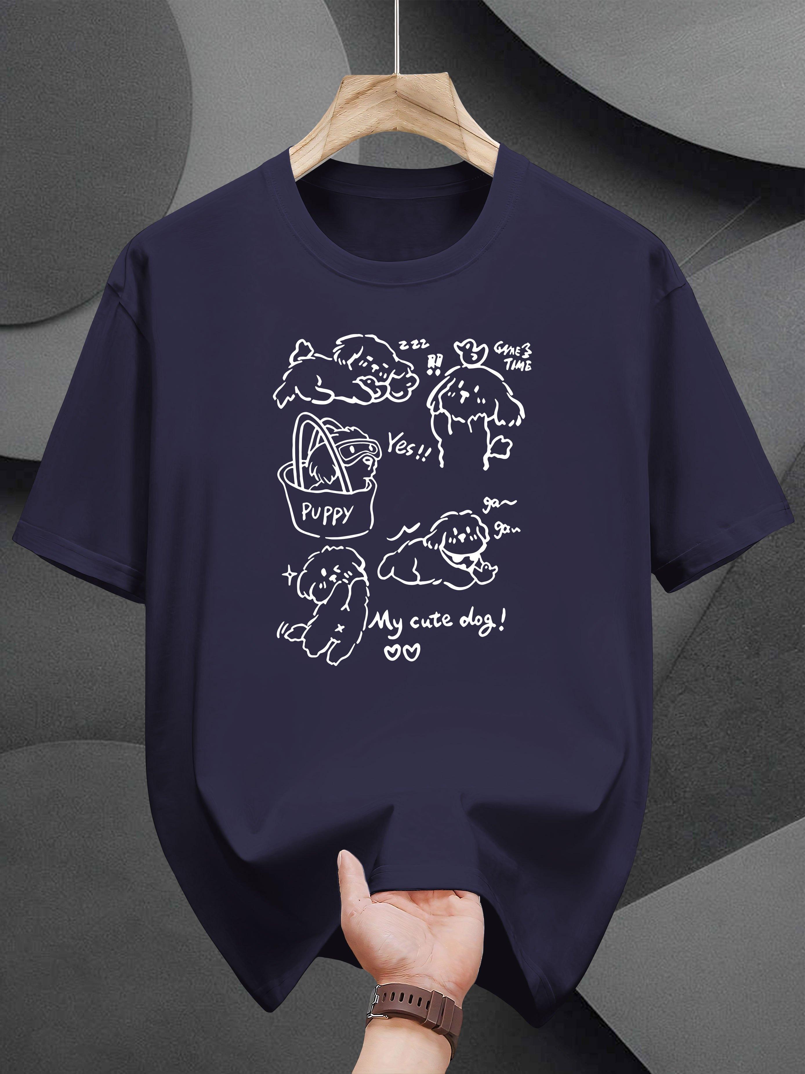 T-shirt - Black Casual Summer Tee with Cute Cat &  My Cats Are My World  Graphic Print XXL