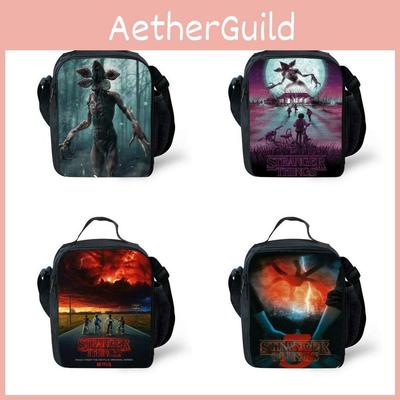 Stranger Things Lancheira Térmica Bolsa Mochila Oxford Durável Para Piquenique ao Ar Livre E Praia Com Zíper Suave