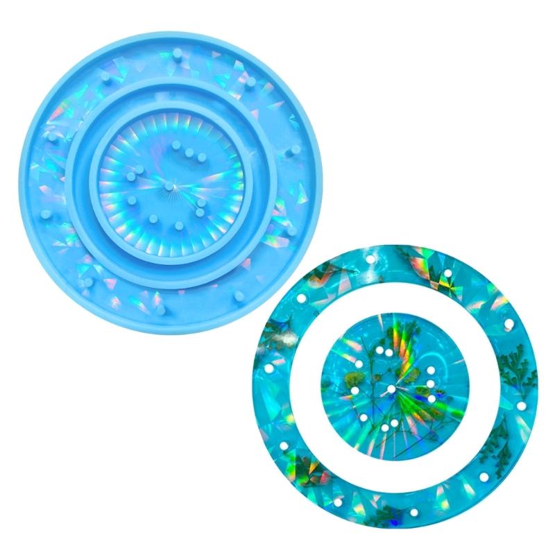 Lekki Cień Dzwonek Wiatrowy Gramofon Wisiorek Krople Kleju Forma Brelok do Kluczy Dekoracja Ścienna Holograficzna Silikonowa Forma