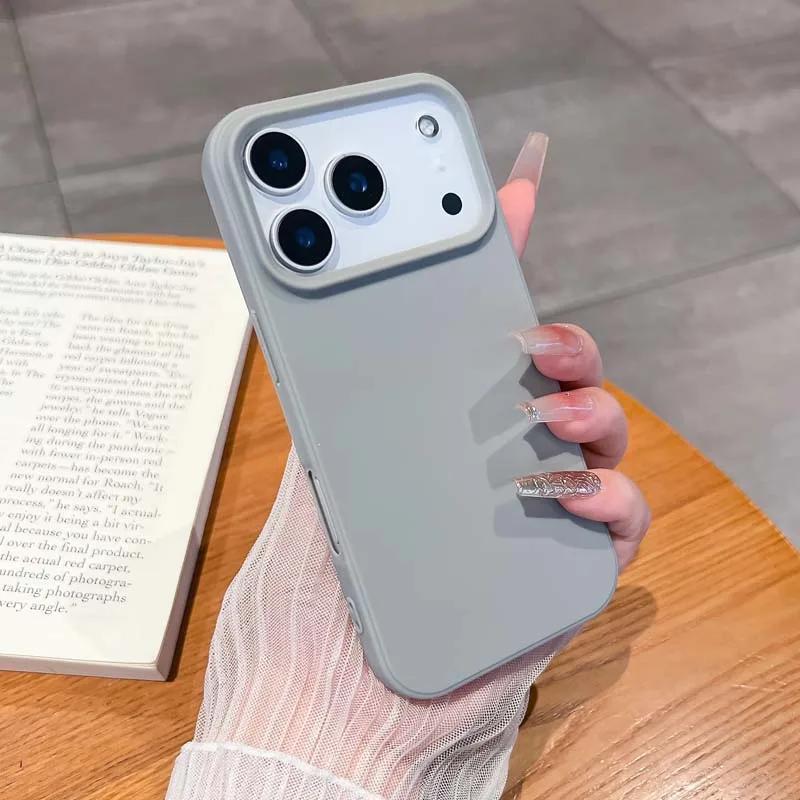 Luxury Matte Candy Color Silicone TPU Skin Feel Soft Case for IPhone 17 Air 16E 15 14 13 Pro Max Stain-Resistant Anti-Fall Cover