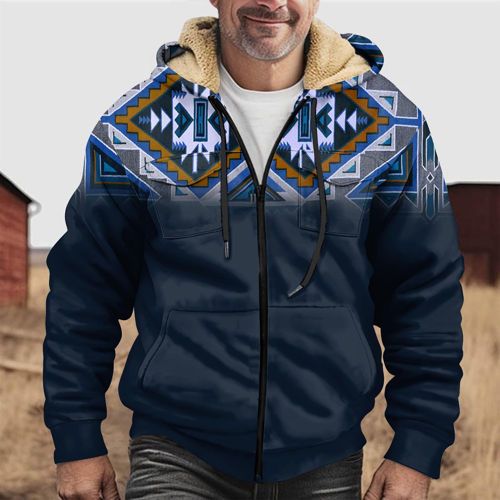 

Мужская зимняя флисовая толстовка с капюшоном на молнии с накладным карманом, повседневная куртка XXXXL темно-синий