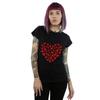 Disney Womens/Ladies Mickey Mouse Heart Silhouette Cotton T-Shirt
