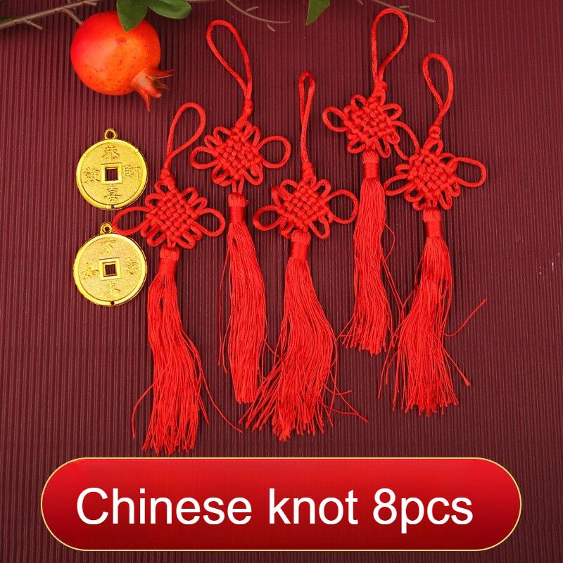 6/8pcs Chinese Knot, Chinese New Year Hanging Decoration, Chinese Knot Tassel Ear Suitable for family parties, events, gifts