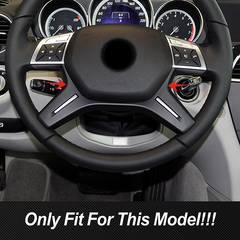 Car Steering Wheel Panel Lip Cover Decoration Trim For Mercedes Benz C E ML Class W204 2011-2013 Interior Accessories Sticker