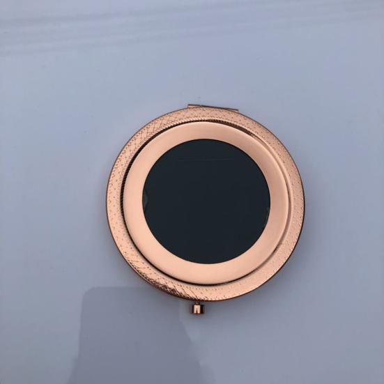 Retro Matte Round Pocket Makeup Mirror Portable Double Sided Folding Magnifier