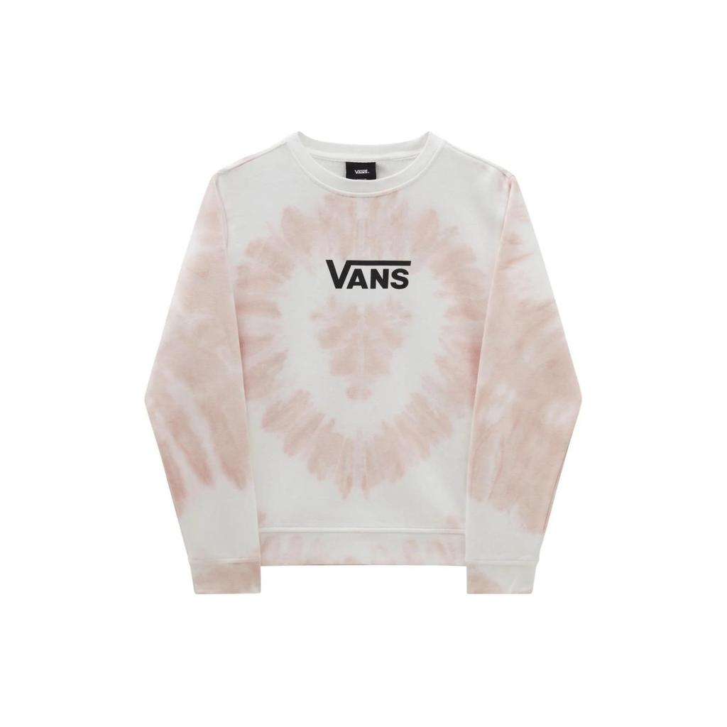 Vans Tie-Dye Logo Print Crew Neck Long Sleeve Sweatshirt Kids Sweatshirt Pink VN000G8CCHN1