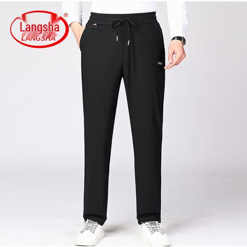 LangSha Men s Lightweight Summer Loose-Fit Casual Pants XL