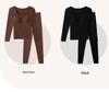 2023 Women's Seamless Autumn Thermal Set: German Velvet Warm Top & Pants