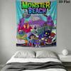 Monster Beach Pattern Home Decor Tapestry, Wall Hanging, Decorative RV Wall Cloth.DGT0925509