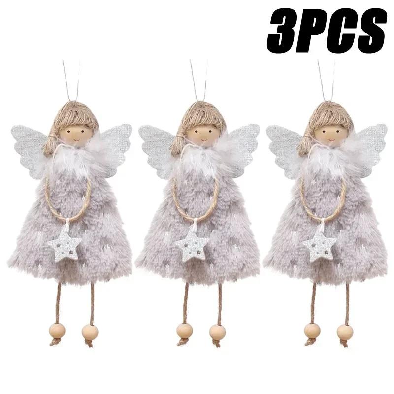 Angel Doll Pendants Christmas Plush Ornaments Plush Angel Ornaments for Christmas Party New Year Valentine's Day Decoration