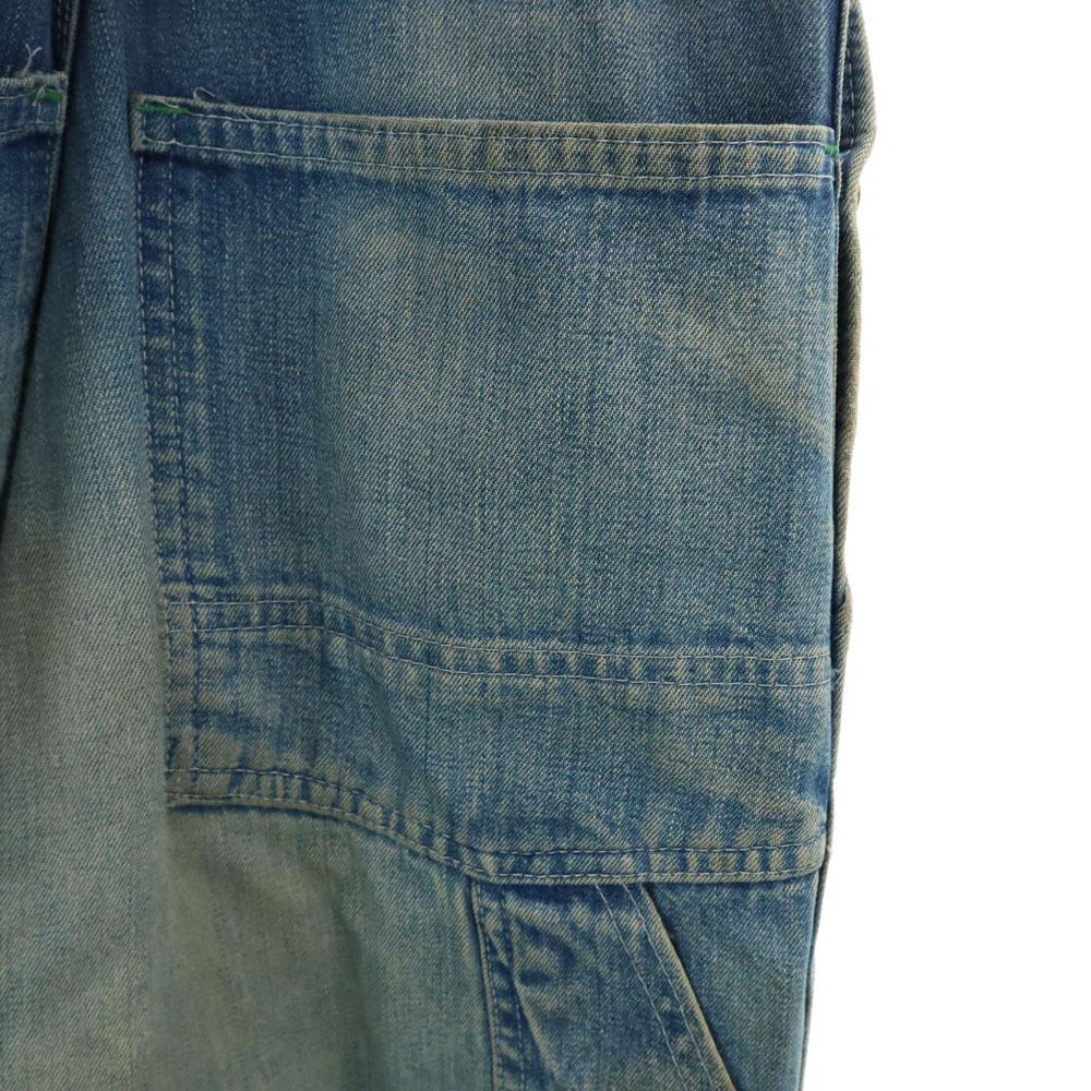 OSHKOSH 50s 60s Vintage Triangle Tag Denim Overall Blue Union Ticket Women Used